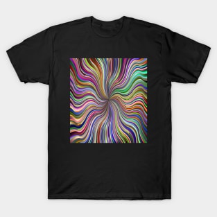 Colorful Line Pattern T-Shirt